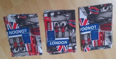 Baumwollstoff ,  " LONDON" ,Reststoff , 6Teile ,  Hobbyaufgabe - Bild 1 von 3