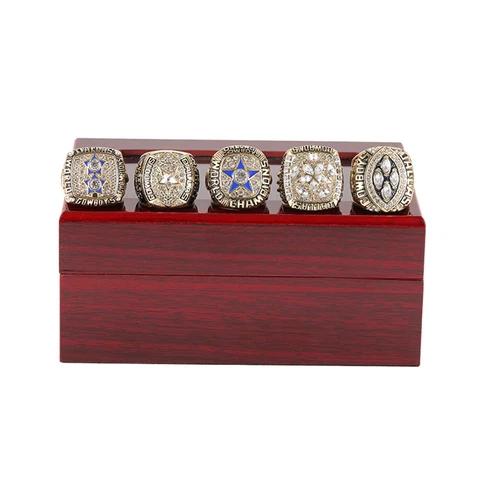 5 pcs + box Rings Championship Dallas Cowboys (Silver or Gold)  Super Bowl Cover