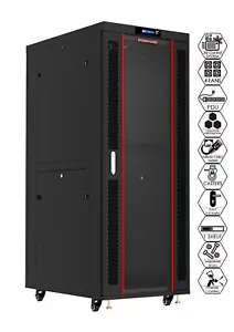 Server Rack 42HE tief 19" IT Netzwerk Daten Rack Schrank Gehäuse - Bild 1 von 12
