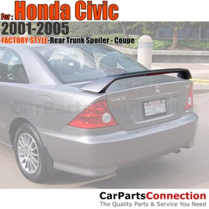 Painted Trunk Spoiler For 01-05 Honda Civic 2 Door Coupe NH623M SATIN SILVER MET - Foto 1 di 1