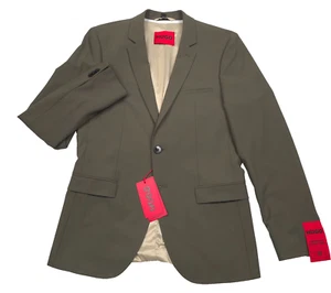 $495 Hugo Boss Arti 232x Green Performance Suit Jacket Blazer Mens Size 40S - Picture 1 of 10