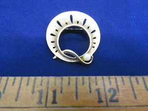 T OLD VINTAGE RETRO BROOCH PIN COSTUME JEWLERY SIGNED HEIDI - Picture 1 of 1