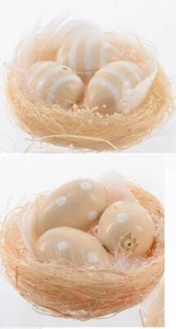 Nest Deko Osternest mit Ostereier Sisalnest Dekonest Ostern Osterei Set - Bild 1 von 1