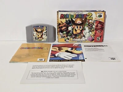 CIB N64 *Mario Party 2* Complete In Box including Caution Insert (Nintendo 64) - Image 1 of 4