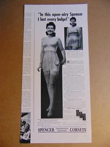 1941 SPENCER CORSET Open Airy Lose Every Bulge! vintage art print ad - Picture 1 of 1
