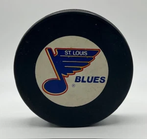 1990's St. Louis Blues Official NHL Game Puck + Cube #3 - Picture 1 of 2