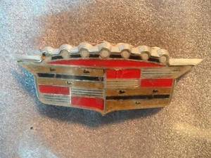 1957 57 Cadillac Eldorado original hood ornament/crest p# 1466783 - good - HB - Picture 1 of 12
