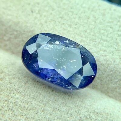 Piedra preciosa suelta natural sin tratar IOLITE 4,10 quilates púrpura azul ovalada # Madagascar Foto 1 de 2