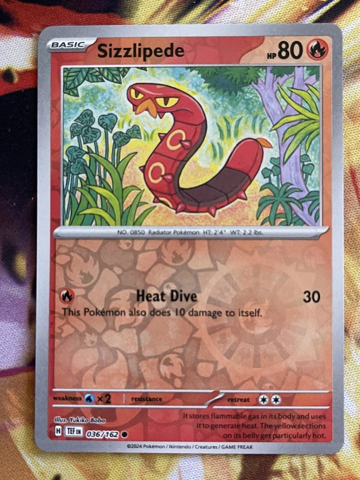 Pokémon TCG Sizzlipede SV05: Temporal Forces 036/162 Reverse Holo Common - Image 1 of 1