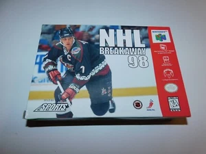 AUTHENTIC Nintendo N64 NHL BREAKAWAY 98 ~ BOX ONLY ~ GREAT CONDITION - Picture 1 of 8