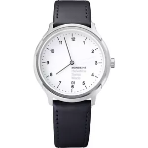 Mondaine Helvetica No1 Regular Steel White Dial Mens Quartz Watch MH1.R2210.LB - Picture 1 of 5