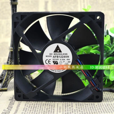 Delta AFB1224VH 12025 24V 0.35A double ball inverter cooling fan - Image 1 of 3