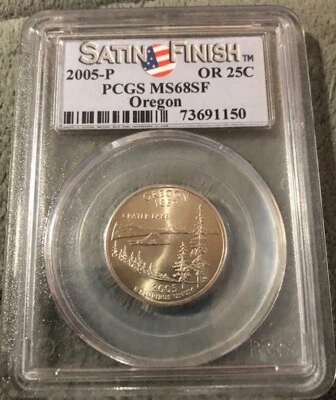 2005-P OREGON 25 CENTS PCGS MS68SF  - Image 1 of 4