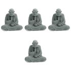  4 Pack Buddha Figurine Garden Home Sculpture Desktop Bonsai Mini