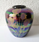 Japanische Vase in tollem floralem Muster - irisierend - Japan um 1960 - Shōwa
