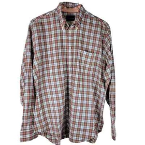 Lochlane 100% Cotton Plaid Button Down Shirt Men's Size Large - Picture 1 of 7