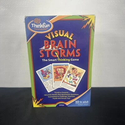 ThinkFun Visual Brainstorms The Smart Thinking Games 100 Challenges, Age 10+ - Image 1 of 3