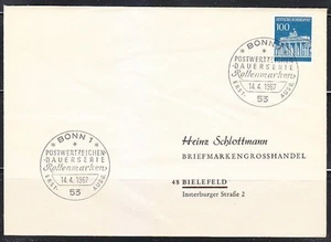 Germany Berlin 1967 LUXUS FDC cover Mi 290 Sc 9N255 Brandenburg Gate 100pf - Picture 1 of 1