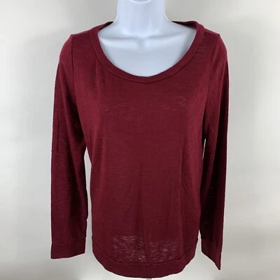 Victoria's Secret свитер маленький темно-бордовый красный длинным рукавом круглый вырез легкий - Изображение 1 из 4