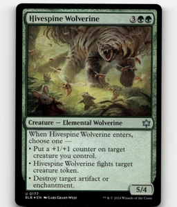 FOIL - MTG Hivespine Wolverine #177 - Bloomburrow - Picture 1 of 1