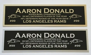 Aaron Donald nameplate for signed autographed jersey football helmet or photo - Picture 1 of 2