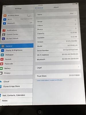 16gb Apple Ipad A1395 Ipad 2  2nd generation WIFI  Factory reset  Mod# MC954LL/A - Image 1 of 4