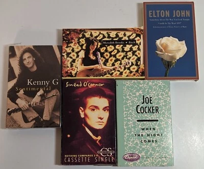 Lot of 5 Cassette Singles Cassingle Elton Sinead O'Connor Joe Cocker - Image 1 of 4