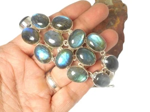LABRADORITE Sterling Silver 925 Gemstone Bracelet - Boxed - Picture 1 of 8