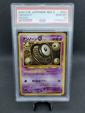 2000 Pokemon Pocket Monsters Japanese Neo 2 - 201 Unown O - Promo - PSA 10 GEM