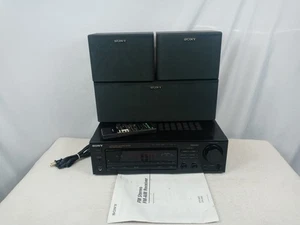 Sony STR-D665 Surround Sound System Receiver 3 Speakers Remote Complete Bundle - Picture 1 of 21