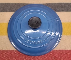 Coperchio Le Creuset #24 blu Marsiglia - coperchio rotondo forno olandese / casseruola - Francia - Foto 1 di 3