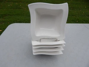 SET OF 5 VILLEROY & BOCH NEW WAVE MODERNIST 6 5/8" ALL PURPOSE SOUP SALAD BOWLS - Picture 1 of 10