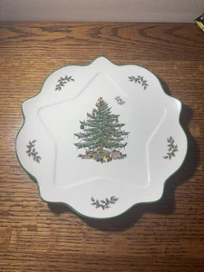 Spode Weihnachtsbaumteller in Sternform 9 x 9 Zoll gebraucht - Bild 1 von 4
