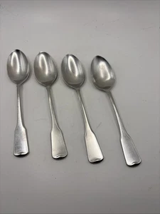 Oneida AMERICAN COLONIAL  Cube Stainless Flatware 6" TEASPOONS Set Of 4 - Picture 1 of 5