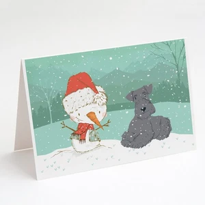 Sobres de tarjetas de Navidad muñeco de nieve Caroline's Treasures Lakeland Terrier paquete 8 - Imagen 1 de 3
