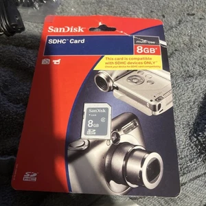 SanDisk 8GB SDHC Memory Card SDSDB-8192 AW11WH New Sealed - Picture 1 of 4