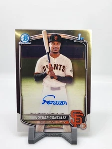 JOSUAR GONZALEZ 2025 BOWMAN CROMO PRIMER AUTÓGRAFO BASE GIGANTES AUTO - Imagen 1 de 2