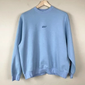 Macade Sweater Men XL Powder Blue Range Pullover Crew Neck Cotton Spandex - Foto 1 di 9