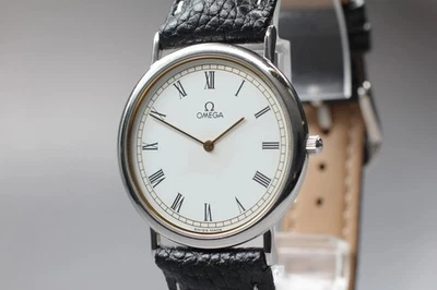 Reloj de cuarzo para hombre OMEGA De Ville Cal.1378 esfera blanca romana "casi como nuevo+++" Foto 1 de 4