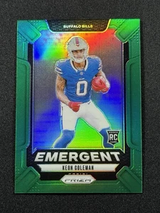 2024 Panini Prizm - Emergent Keon Coleman #16 Green Prizm (RC) - Bild 1 von 2