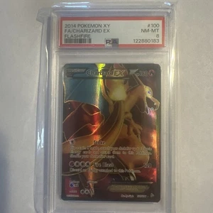 Charizard EX - Full Art Holo XY Flashfire Pokemon Card #100/106 PSA 8 Mint - Picture 1 of 2