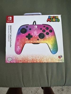 Super Mario PDP Rematch Star Spectrum Wired Controller Nintendo Switch NEON PINK - Image 1 of 3
