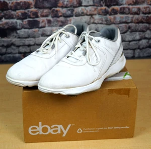 FootJoy Mens Sport LT Golf Shoes White Leather US Size 11.5 Model 58084 Cleats - Picture 1 of 13
