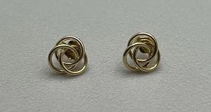 Schöne feine 0,585 14K massiv Gelbgold Love Knot Nachlass Ohrstecker 0,9g - Bild 1 von 5