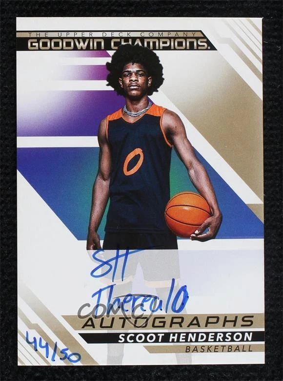 2022 Goodwin Champions Inscriptions /50 Scoot Henderson The Real 0 #A-SH Auto - Image 1 of 2