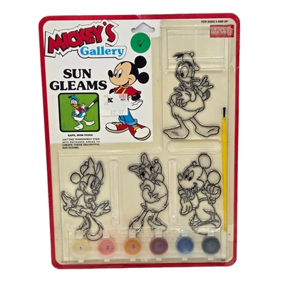KIT CAPTADOR DE SOL VINTAGE DISNEY SUN GLEAMS PUEDES PINTAR NUEVO SELLADO MICKEY MINNIE Foto 1 de 4