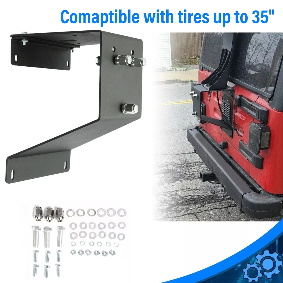 Spare Tire Carrier Wheel Mount Heavy Duty for Jeep Wrangler YJ TJ 1987-2006 Foto 1 de 4