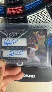 2023 Leaf exotic baseball Dual Auto Fernando Tatis jr/ Ronald Acuna jr 1/1 !! - Picture 1 of 3