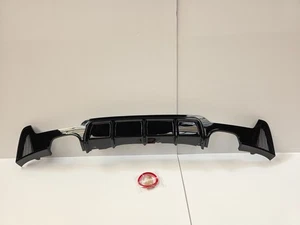 PARA BMW SERIE 4 F32 F33 F36 PARACHOQUES TRASERO DIFUSOR ESCAPE CUÁDRUPLE NEGRO BRILLANTE - Imagen 1 de 8