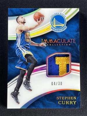 2015-16 Panini Immaculate Collection Stephen Curry #PJ-SC Patch Jersey /30 - Image 1 of 2